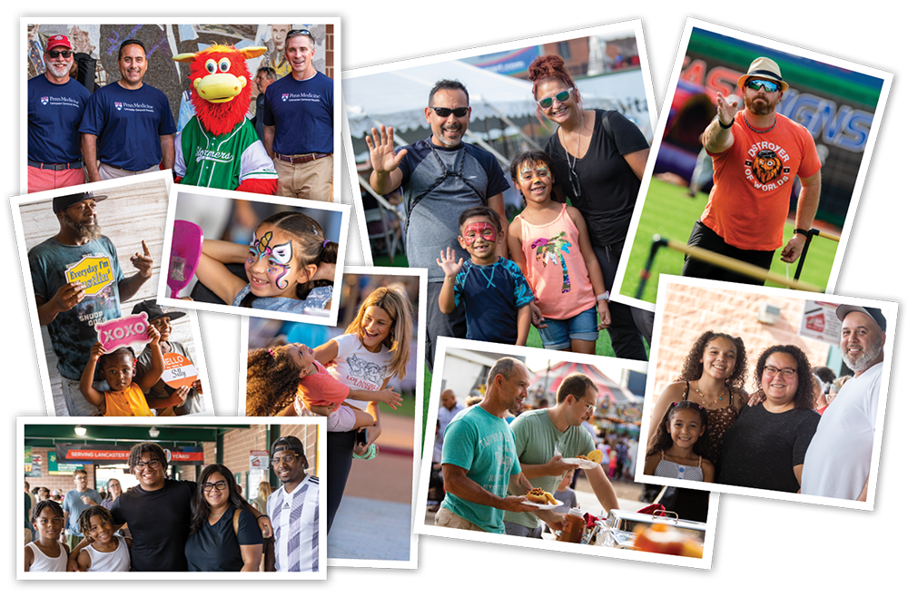 A collage of photos from the employee celebration.